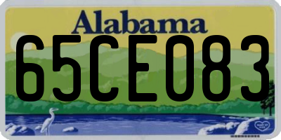 AL license plate 65CE083