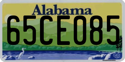 AL license plate 65CE085