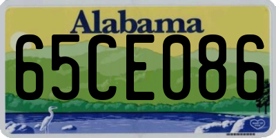 AL license plate 65CE086