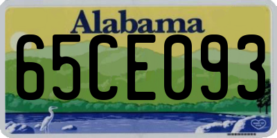 AL license plate 65CE093