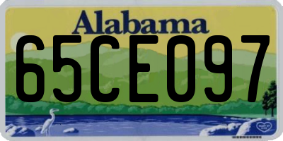 AL license plate 65CE097
