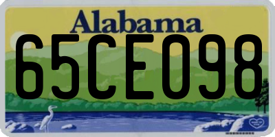 AL license plate 65CE098
