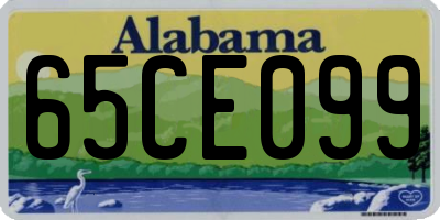 AL license plate 65CE099