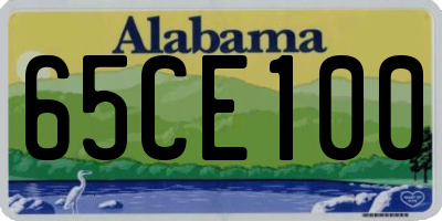 AL license plate 65CE100
