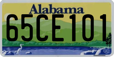 AL license plate 65CE101