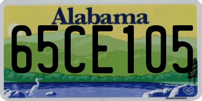 AL license plate 65CE105