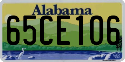 AL license plate 65CE106