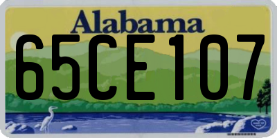 AL license plate 65CE107