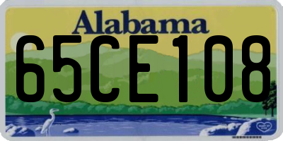 AL license plate 65CE108