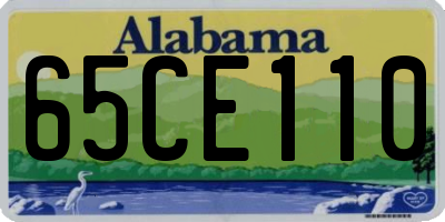 AL license plate 65CE110