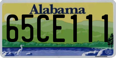 AL license plate 65CE111