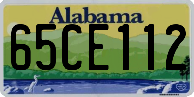 AL license plate 65CE112