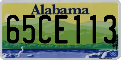 AL license plate 65CE113