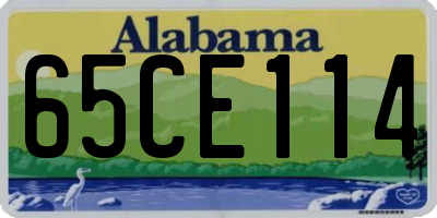 AL license plate 65CE114