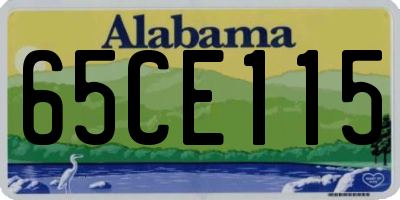 AL license plate 65CE115