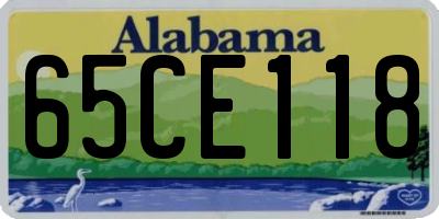 AL license plate 65CE118