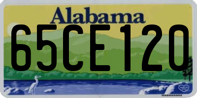 AL license plate 65CE120