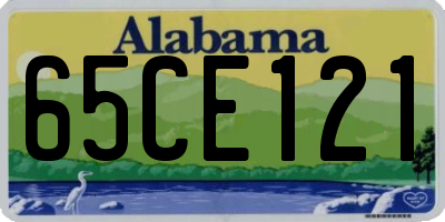 AL license plate 65CE121