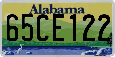 AL license plate 65CE122
