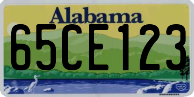 AL license plate 65CE123