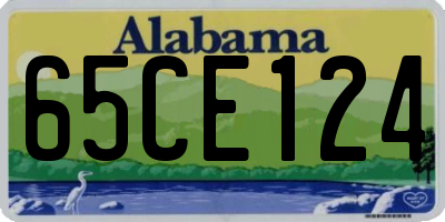 AL license plate 65CE124