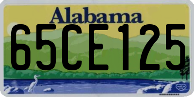 AL license plate 65CE125