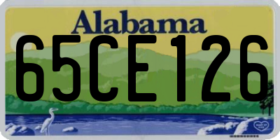 AL license plate 65CE126