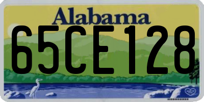 AL license plate 65CE128