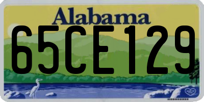 AL license plate 65CE129