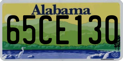 AL license plate 65CE130