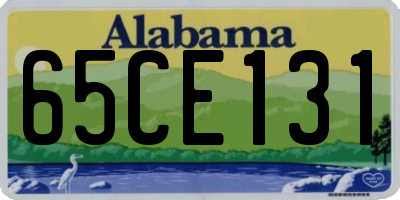 AL license plate 65CE131