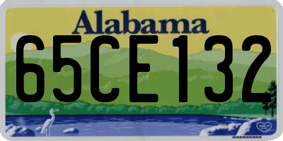 AL license plate 65CE132