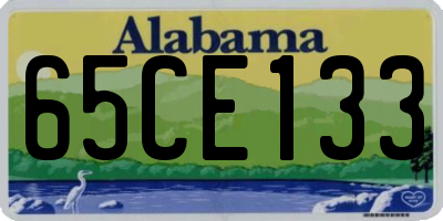 AL license plate 65CE133