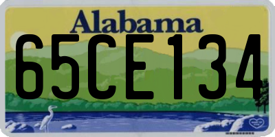 AL license plate 65CE134