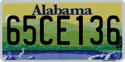 AL license plate 65CE136