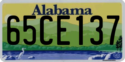 AL license plate 65CE137