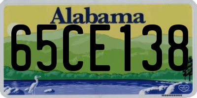 AL license plate 65CE138