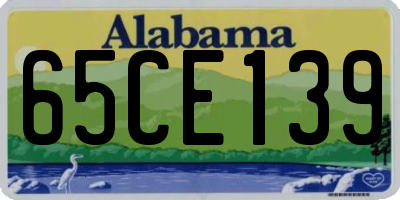 AL license plate 65CE139