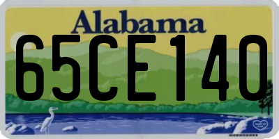 AL license plate 65CE140