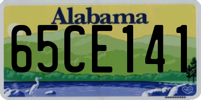 AL license plate 65CE141