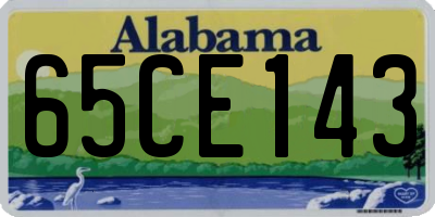 AL license plate 65CE143