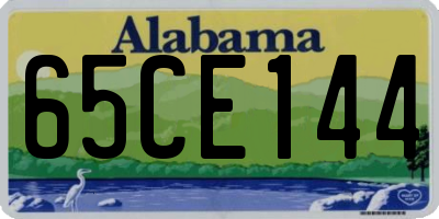 AL license plate 65CE144