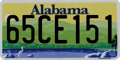 AL license plate 65CE151