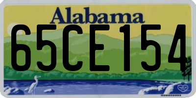 AL license plate 65CE154