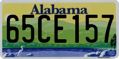 AL license plate 65CE157