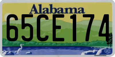AL license plate 65CE174