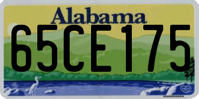 AL license plate 65CE175