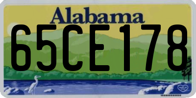 AL license plate 65CE178