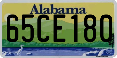 AL license plate 65CE180