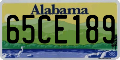 AL license plate 65CE189